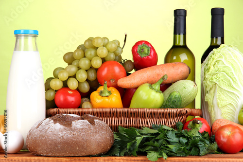 Photo: Composition with vegetables in wicker basket Composition with vegetables in wicker basket