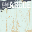 Grunge alphabet with wooden background, ready for use. Vector il