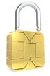 Sim Card made like a Padlock. Open.