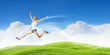 Photo: Modern style dancer against blue sky Modern style dancer against blue sky