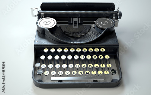 Illustration: old type writer old type writer