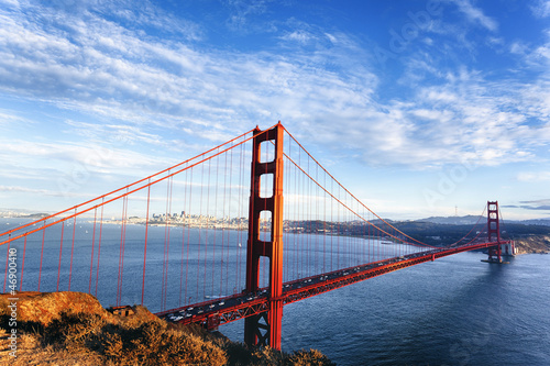 Photo: famous view of Golden Gate Bridge famous view of Golden Gate Bridge