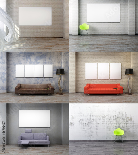 Illustration: 6 verschiedene Leinwand Hintergründe rustikal vintage retro 3D 6 verschiedene Leinwand Hintergründe rustikal vintage retro 3D