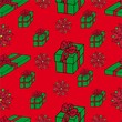 Seamless background Xmas gifts