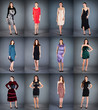 Collection of women's dresses