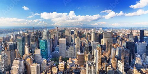 Photo: Vue aérienne du nord de Manhattan, New York. Vue aérienne du nord de Manhattan, New York.