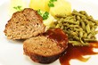 Foto: Hackbraten mit Bohnen und Salzkartoffeln Hackbraten mit Bohnen und Salzkartoffeln