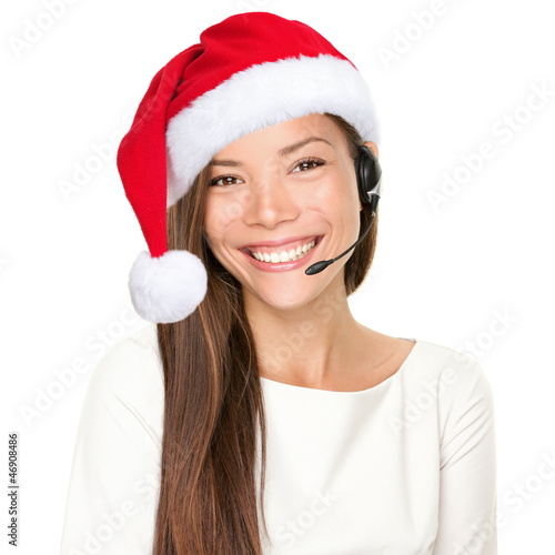Photo: Christmas headset woman Christmas headset woman