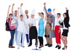 Group of people representing diverse professions