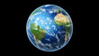 Video: Realistic World Map Wraps to Globe (loop on black) Realistic World Map Wraps to Globe (loop on black)