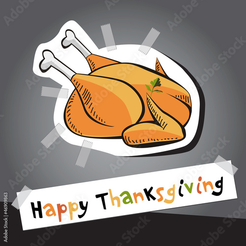 Vector: Happy Thanksgiving Happy Thanksgiving