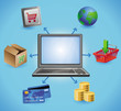 Vector internet shopping concept