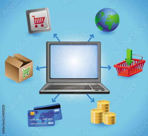 Vector: Vector internet shopping concept Vector internet shopping concept