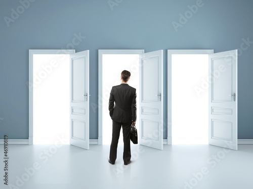 Photo: man in blue room man in blue room