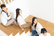 Photo: Beautiful young asian women relaxing in the room Beautiful young asian women relaxing in the room