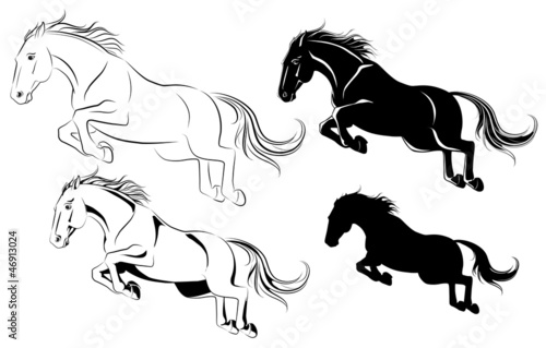 Vector: Jumping horse Jumping horse