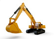 Excavator isolated on white