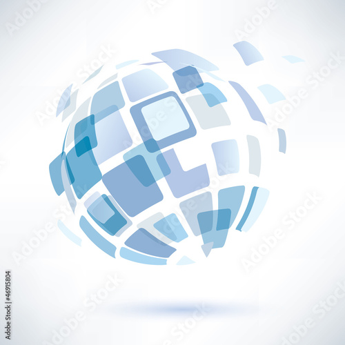 Vector: abstract globe symbol, business concept abstract globe symbol, business concept