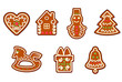 Vector: Gingerbread christmas objects Gingerbread christmas objects