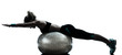 Photo: woman exercising fitness ball workout woman exercising fitness ball workout