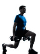 man exercising weight training workout fitness posture