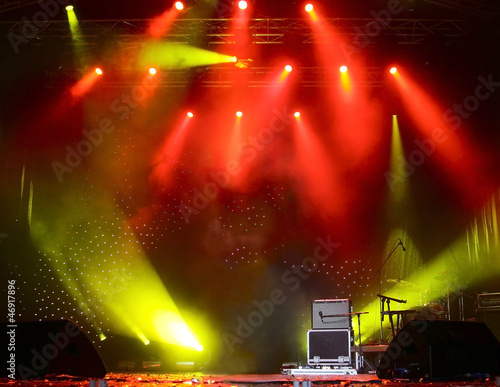 Photo: Bright rays of light on stage Bright rays of light on stage