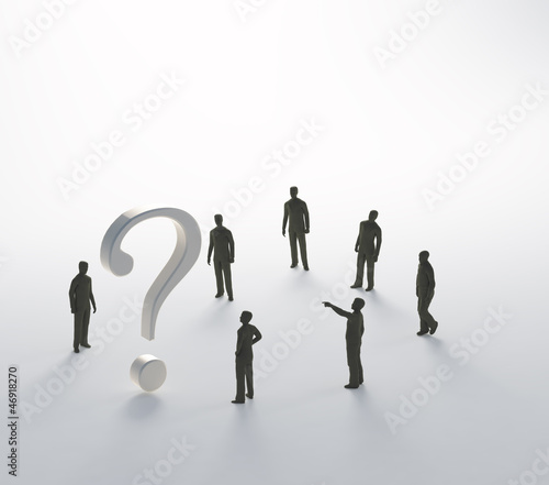 Illustration: Tiny people solving a problem Tiny people solving a problem