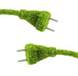 Grass covered electrical plug