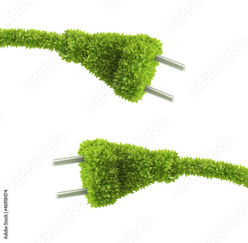 Illustration: Grass covered electrical plug Grass covered electrical plug
