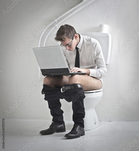 Photo: Businessman Toilet Businessman Toilet