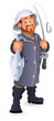 Fisherman Vector Illustration Cartoon