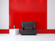 A room interior with a armchair