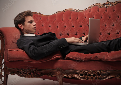 Photo: Businessman on the Sofa Businessman on the Sofa
