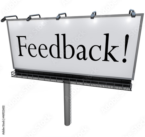 Illustration: Feedback Word on Billboard Seeking Opinions Comments Input Feedback Word on Billboard Seeking Opinions Comments Input