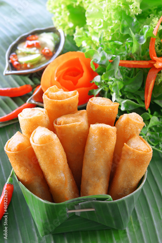 Photo: Crispy Chinese Traditional Spring rolls food Crispy Chinese Traditional Spring rolls food