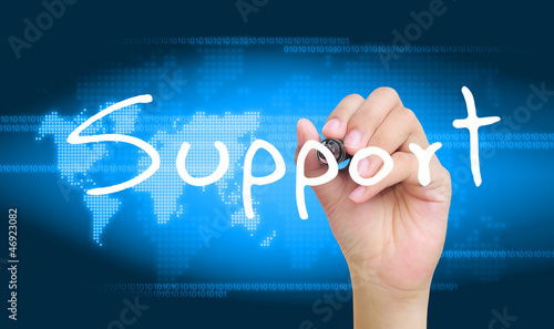 Photo: hand writing support hand writing support