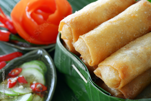 Photo: Crispy Chinese Traditional Spring rolls food Crispy Chinese Traditional Spring rolls food