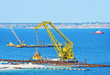 Construction work of new terminal in port, Odessa, Ukraine