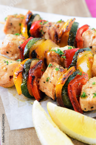 Photo: Marinated chicken kebabs Marinated chicken kebabs