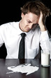 Businessman with milk