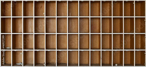 Photo: old and dirty shelf in reception of a hotel old and dirty shelf in reception of a hotel