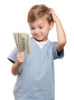 Boy with dollars