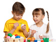 Children with Easter eggs