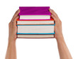 Man hand with books