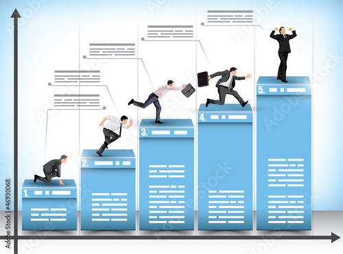 Vector: Business competition bar graph Business competition bar graph