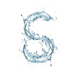 Illustration: Letter of water alphabet Letter of water alphabet