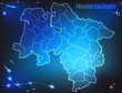 Karte von Niedersachsen mit Leuchtpunkten