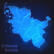 Karte von Schleswig-Holstein als Scribble