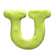 Plasticine letter isolated on a white background