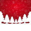 tree snowflake snow stars red white background